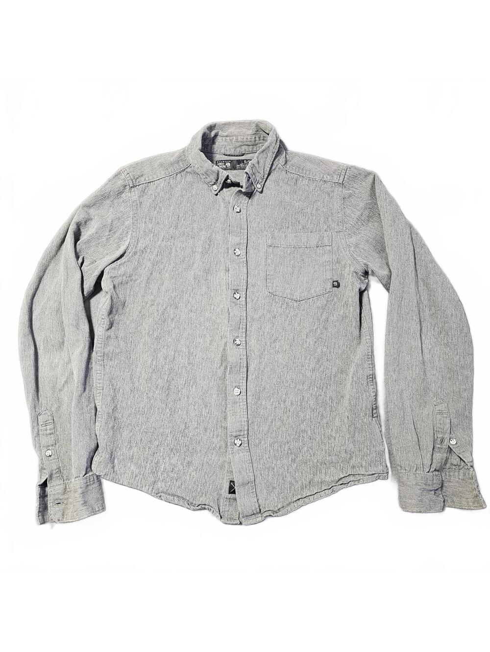Mountain Hard Wear Men Button Down Gray Shirt Size Small Hiking Climbing Camping